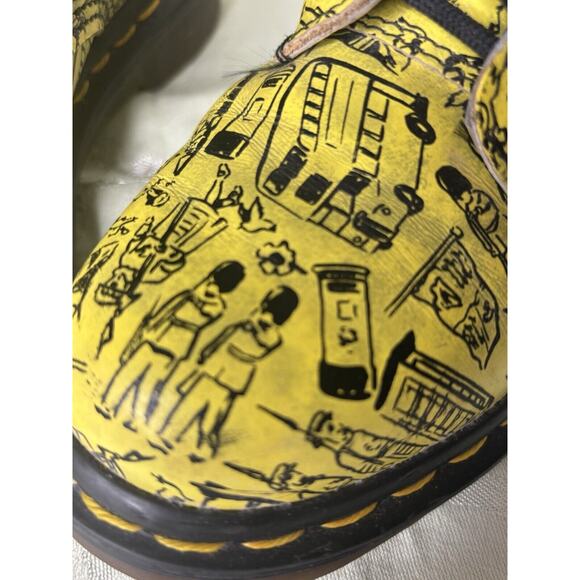 DOC DR. MARTENS YELLOW LONDON ICONS BOOTS SIZE 3 US 5 EU 36 RARE VINTAGE 1996 - Picture 7 of 12
